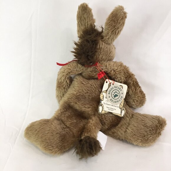 Boyds Bears BRABURN #5670 Flatties Lovey Brown Donkey Bear In The Attic 1996 NWT - Picture 3 of 7